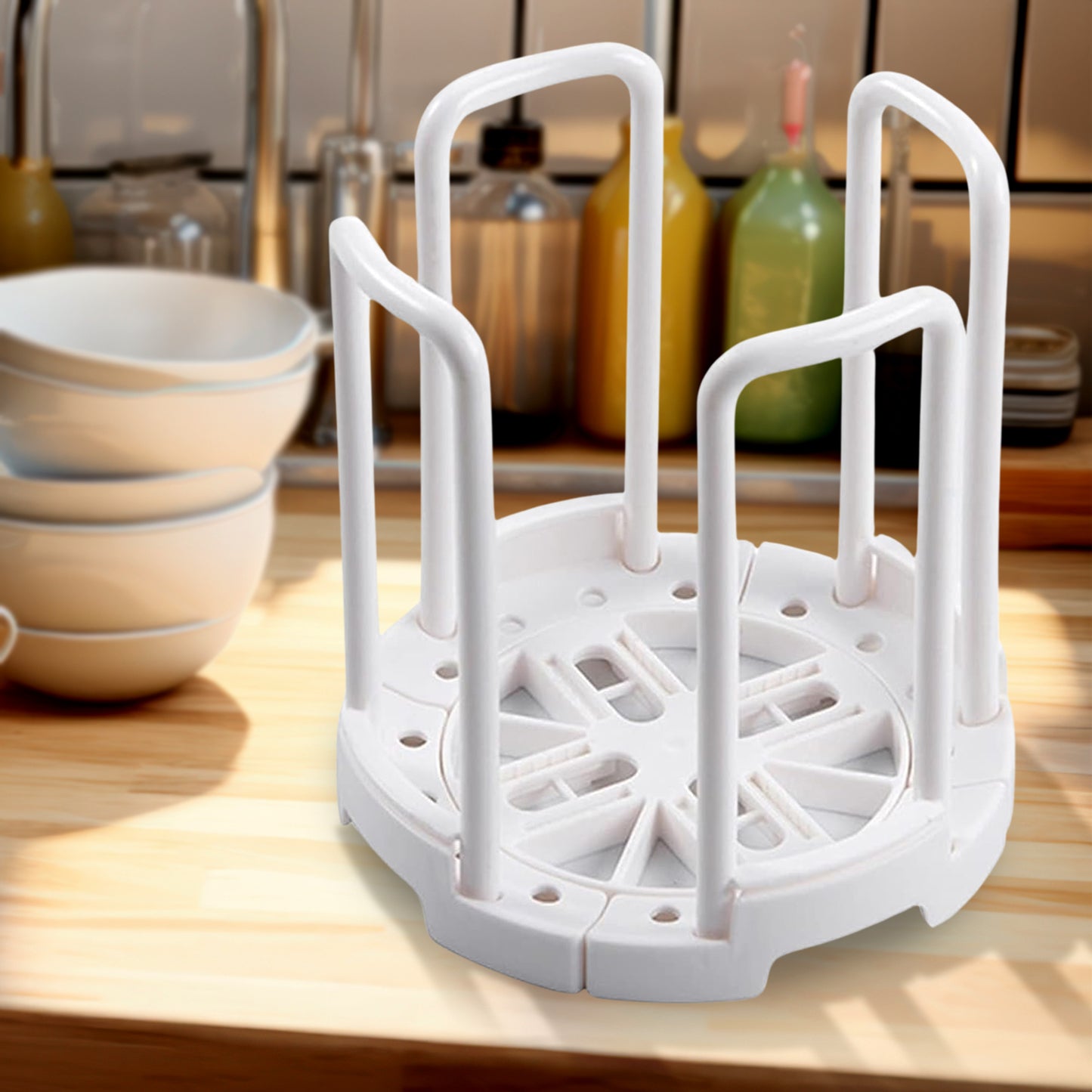 Plastic Bowl Organizer Rack for Kitchen Countertops (1 Pc) - Happy Price - Image 2