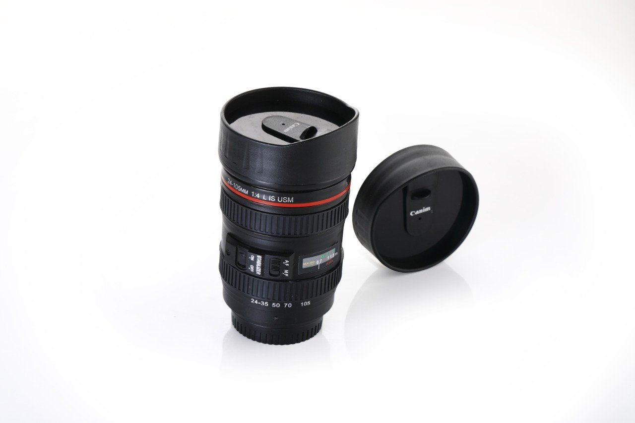 Camera Lens Coffee Mug with Lid - Novelty Travel Cup - Happy Price - Image 7
