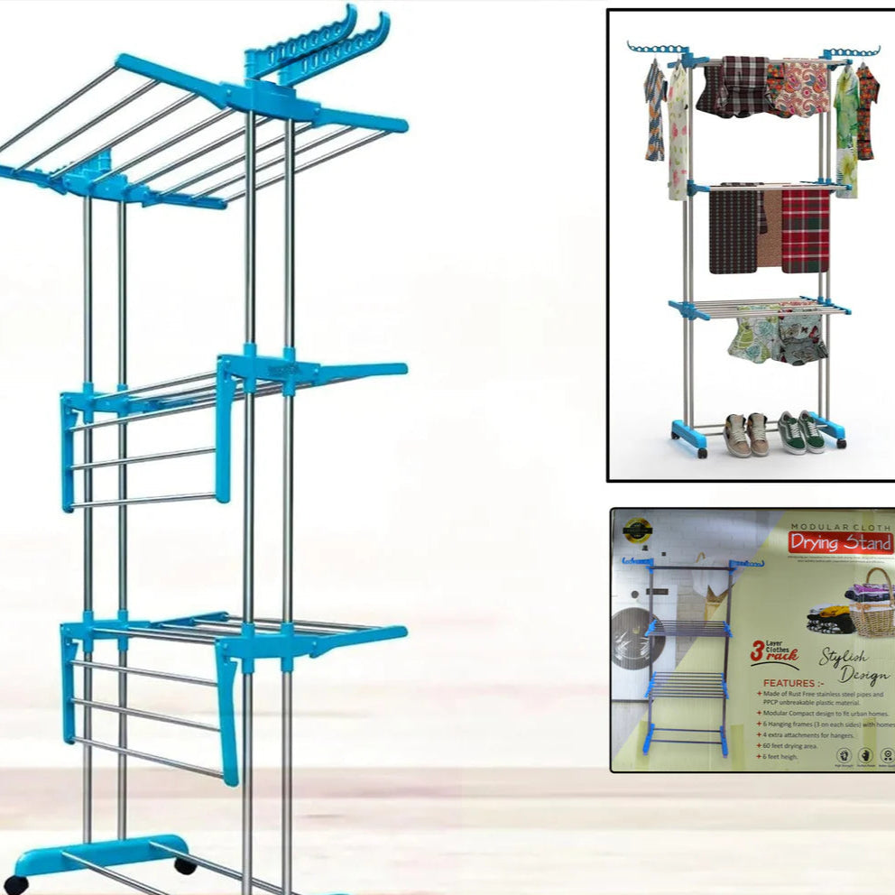 Stainless Steel Cloth Drying Stand - Happy Price - Image 6