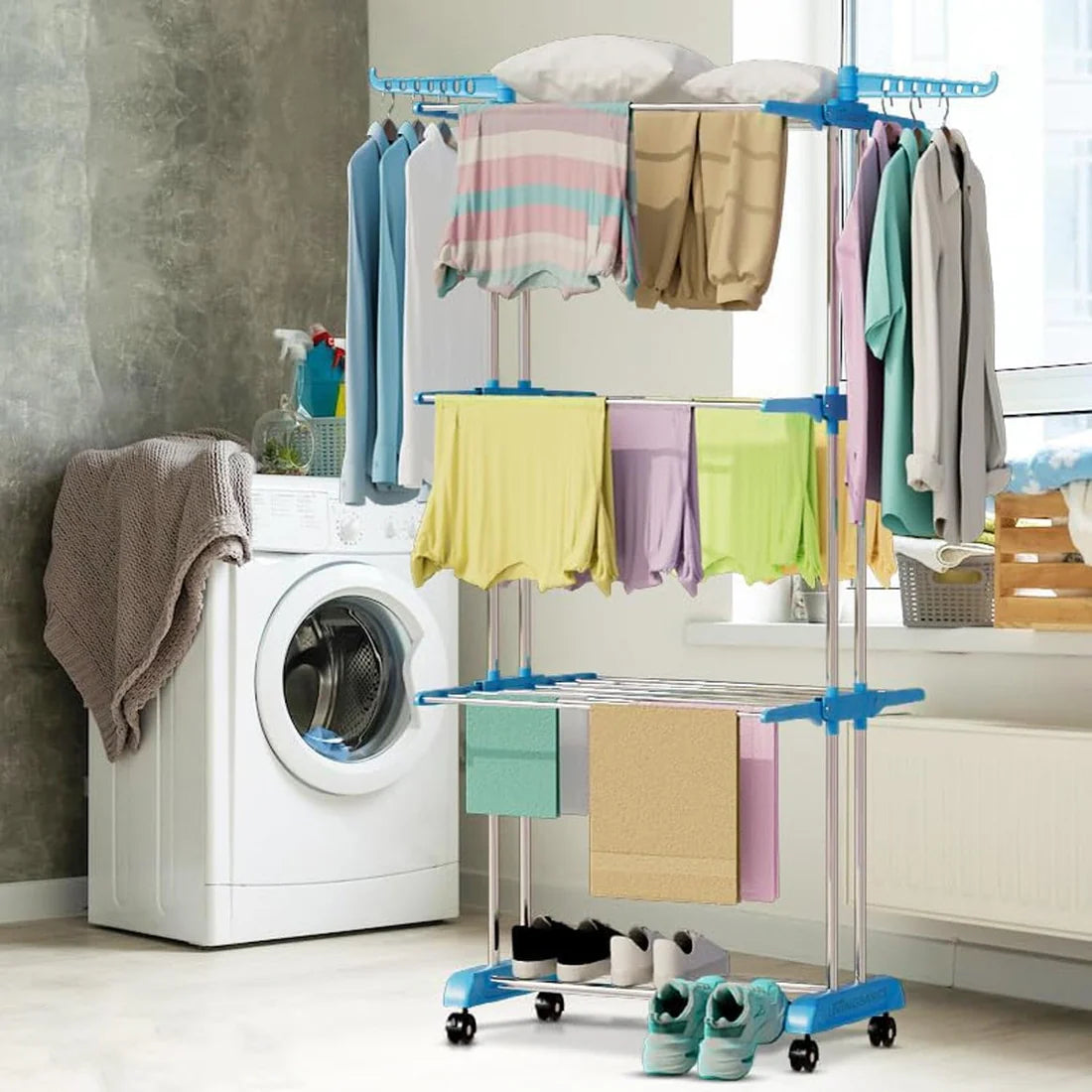 Stainless Steel Cloth Drying Stand - Happy Price - Image 4