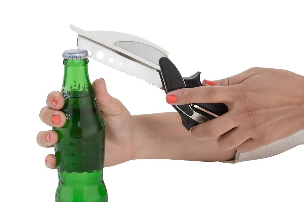 Stainless Steel 4 In 1 Clever Cutter Black - Happy Price - Image 7