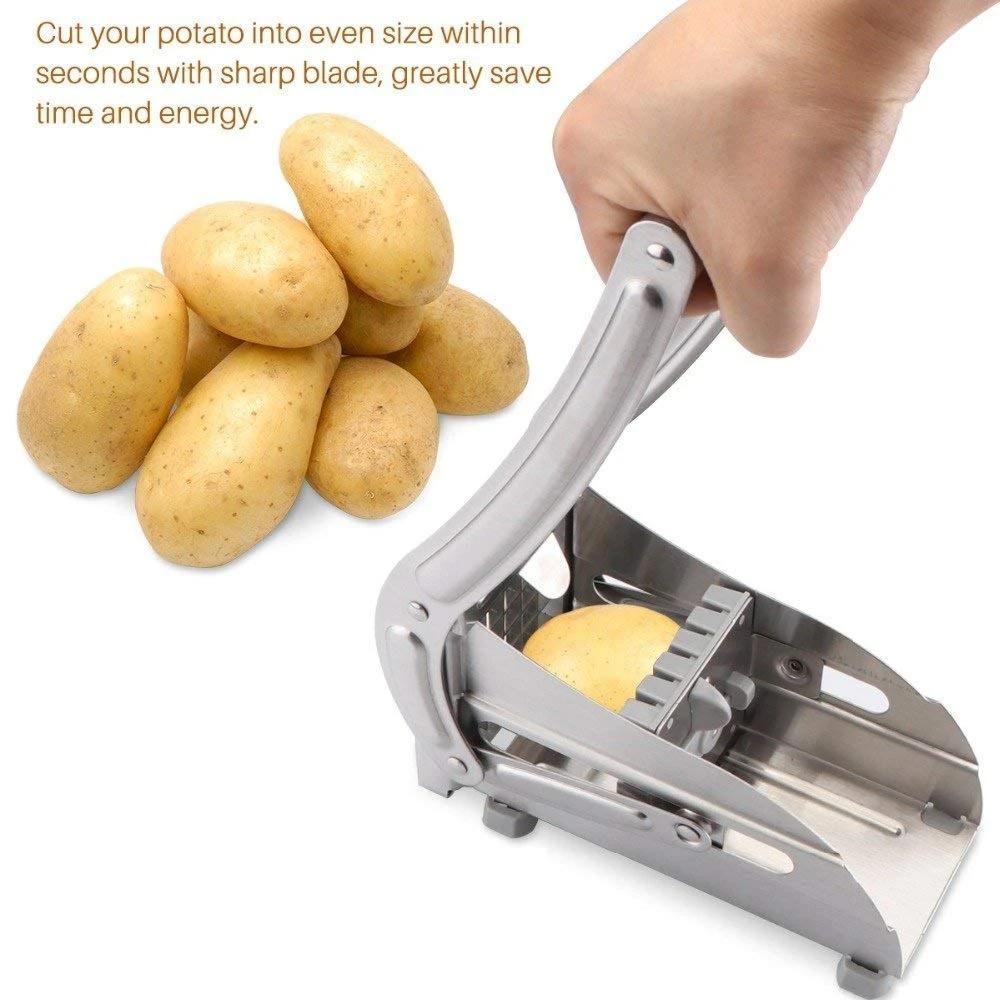 Stainless Steel Vegetable & Potato Strip Cutter with 2 Blade Sets - Happy Price - Image 5