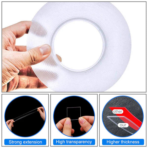 3 Meter Double-Sided Washable Nano Gel Tape (1pc)
