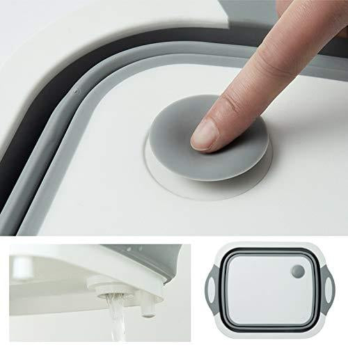 Foldable Chopping Board Dish Rack Washing Bowl  Draining Basket 3in1 Multi-function - Happy Price - Image 5