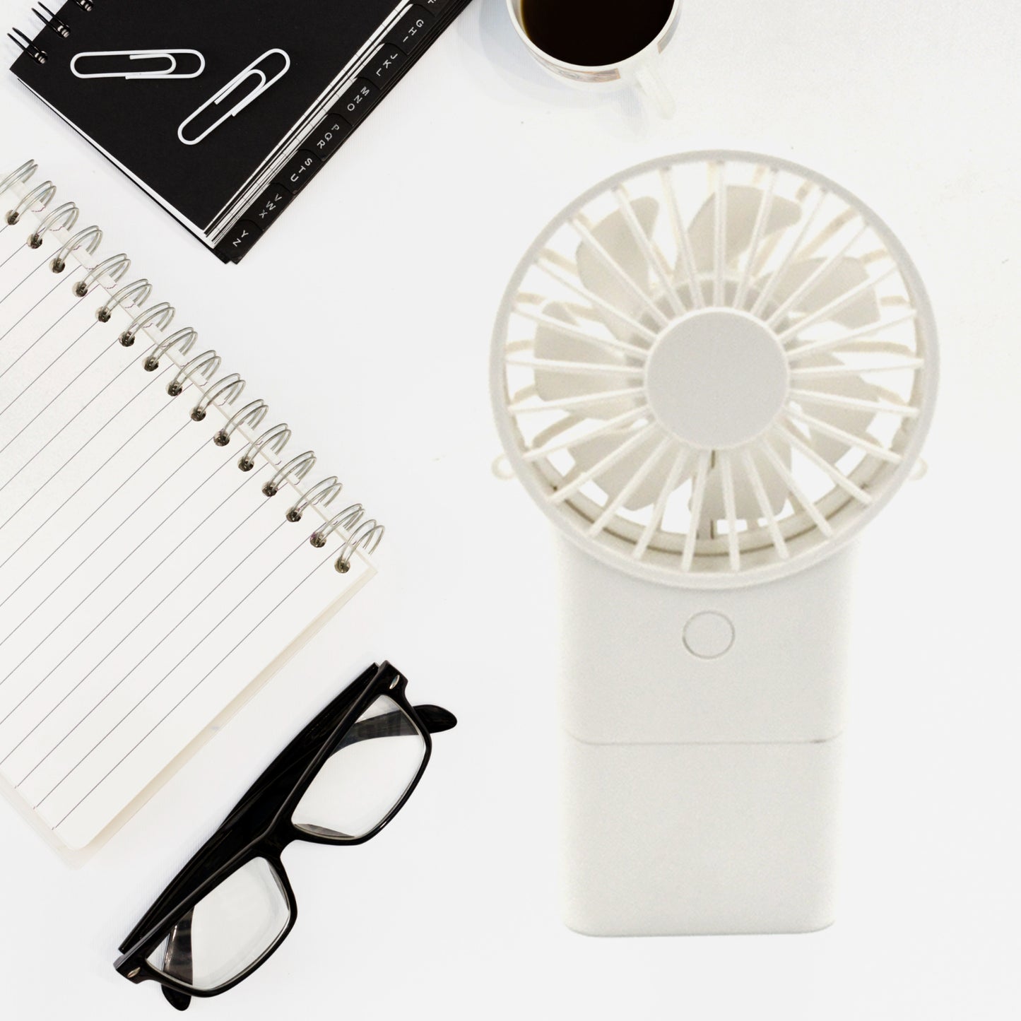 Portable Small Electric Fan Handheld Fan With 3 Modes Usb Rechargeable Mini Student Handheld Class Personal Fan (1 Pc) - Happy Price - Image 6