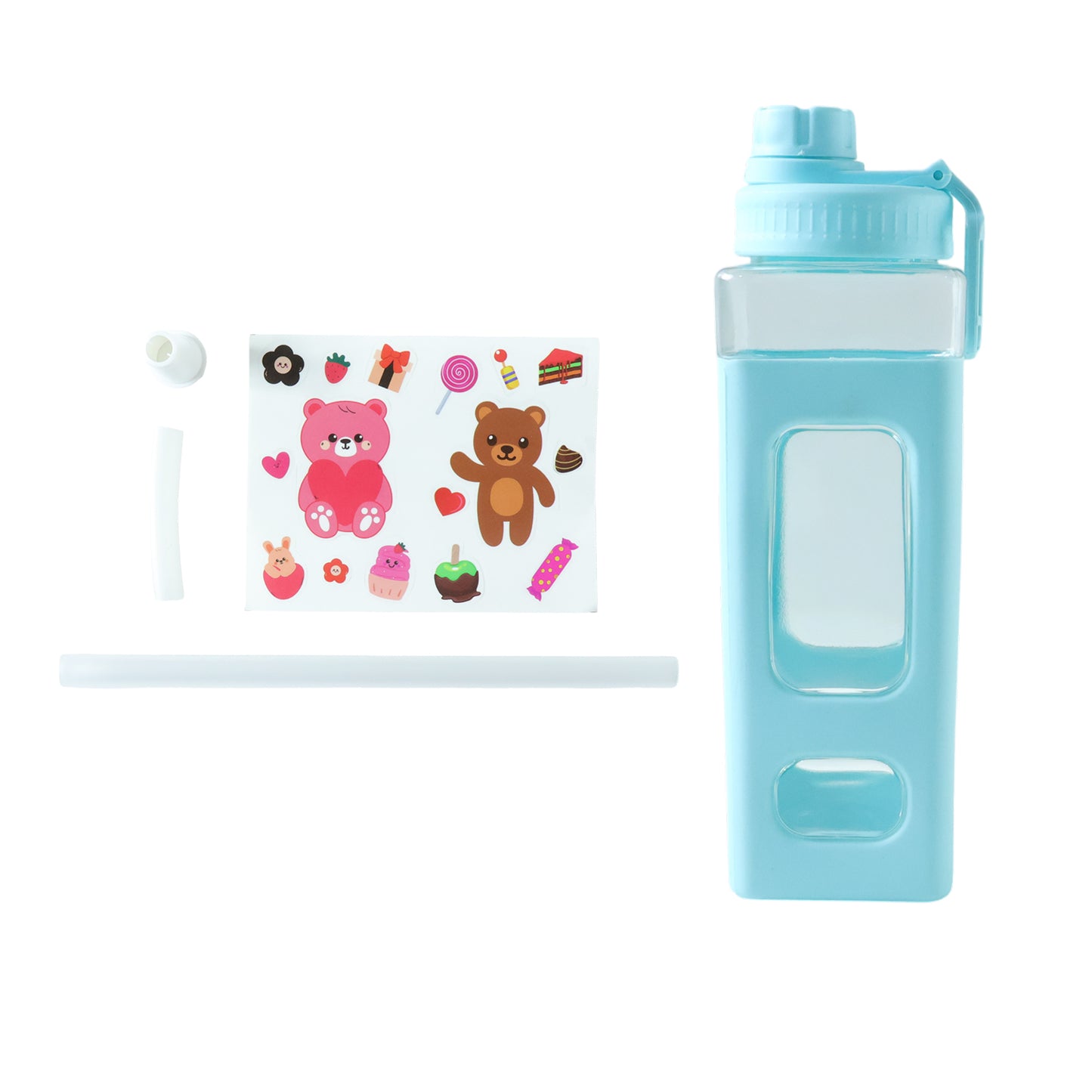 900 ML Leak-Proof Plastic Water Bottle with Protective Sleeve - Happy Price - Image 4