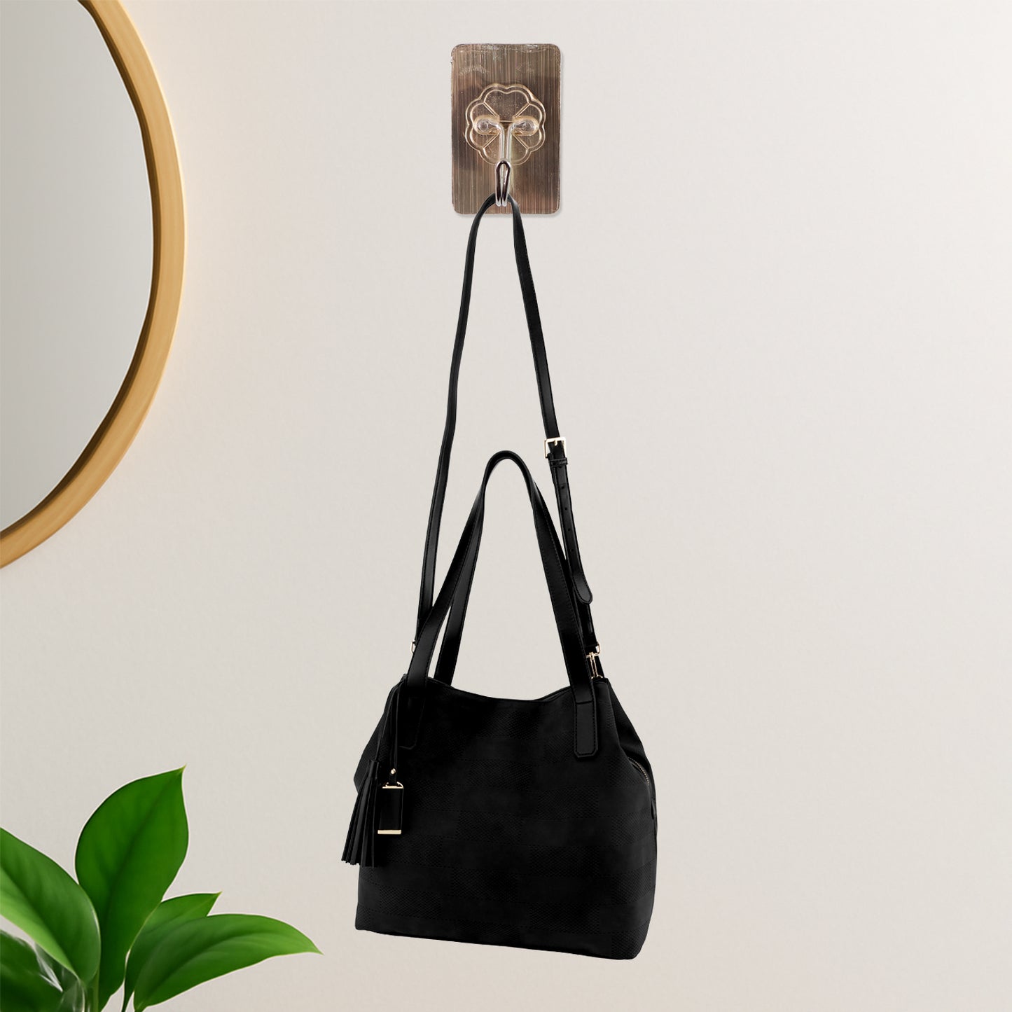 Plastic Adhesive Sticky Waterproof And Oil Proof Wall Hook (5.53.5 Cm  10 Pc) - Happy Price - Image 6