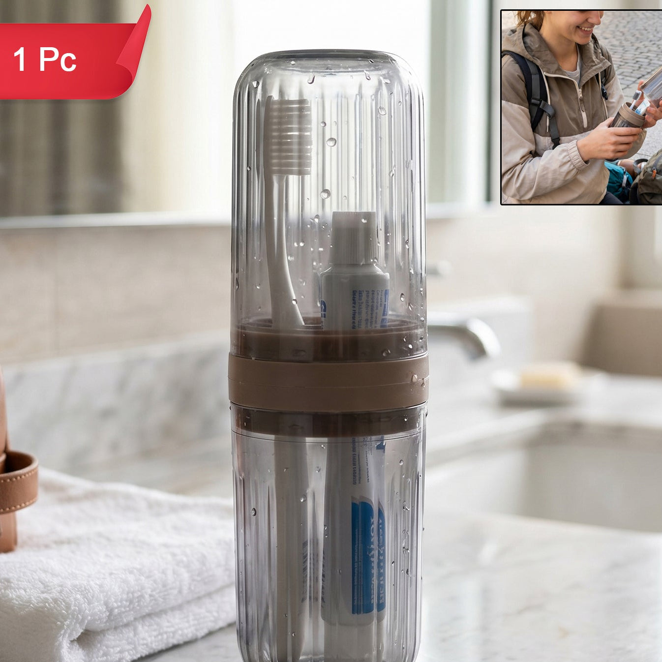 Portable Plastic Traveling Foldable Glass (1 Pc)
