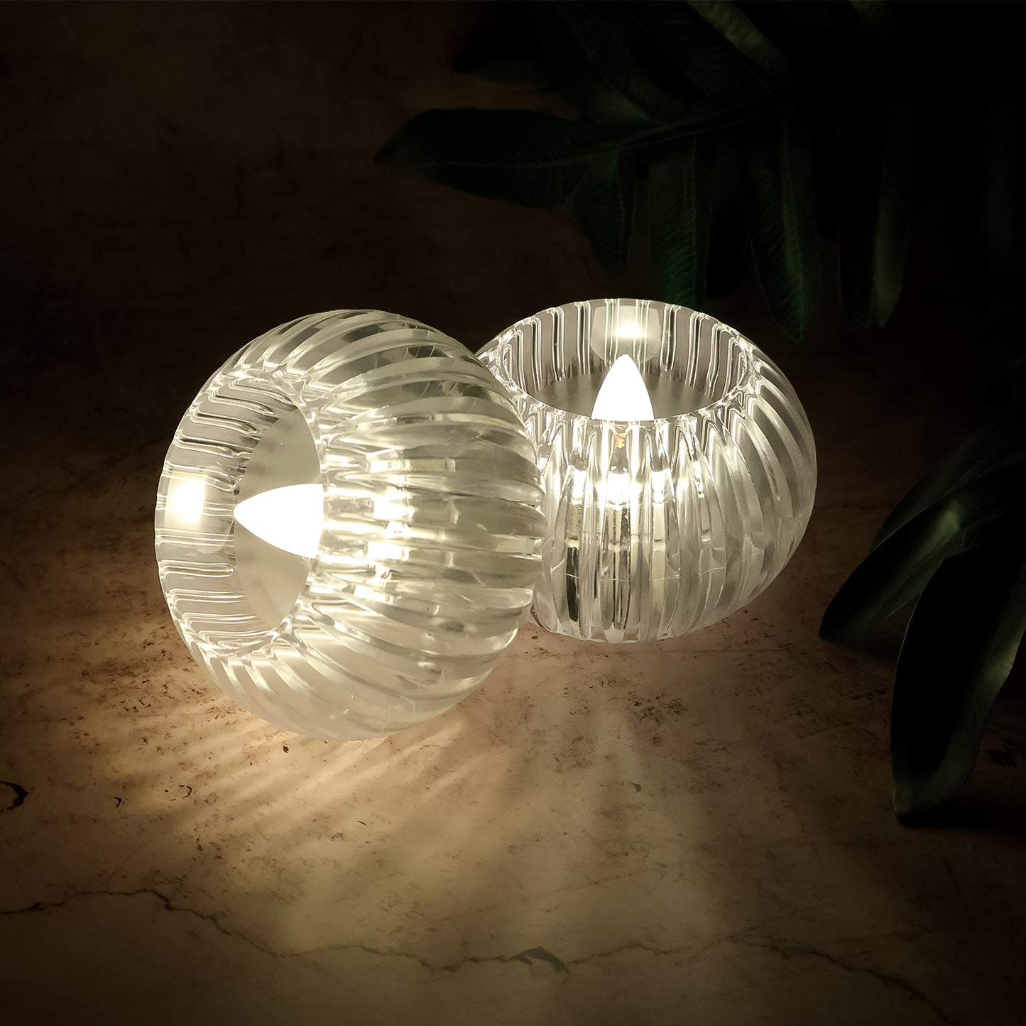 Set of 4 LED Flameless Candles with Crystal Holder - Safe Decorative Lighting - Happy Price - Image 5