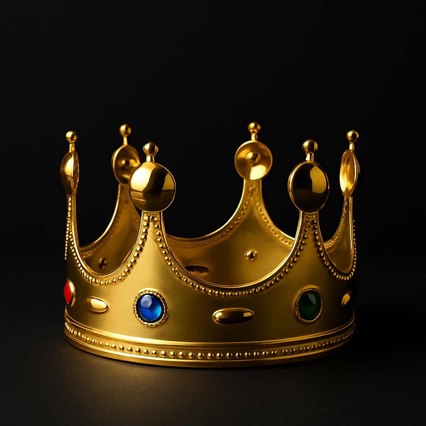 Golden Royal Crown With Colored Gems (1 Pc) - Happy Price - Image 6