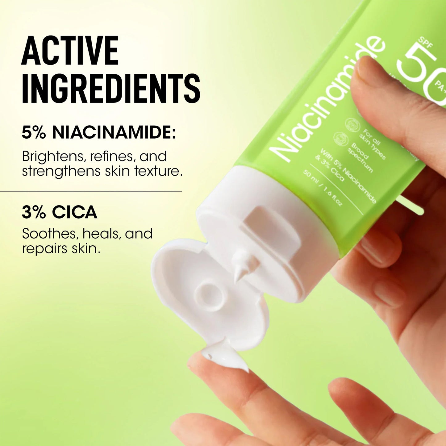 SPF 50 PA+++ Niacinamide Sunscreen 50 ML - Broad Spectrum UVA/UVB Protection - Happy Price - Image 6