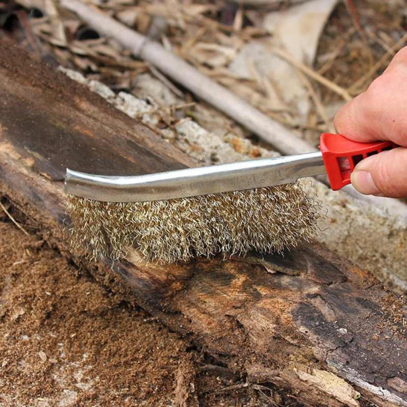 Stainless Steel Wire Hand Brush Metal Cleaner Rust Paint Removing Tool - Happy Price - Image 3