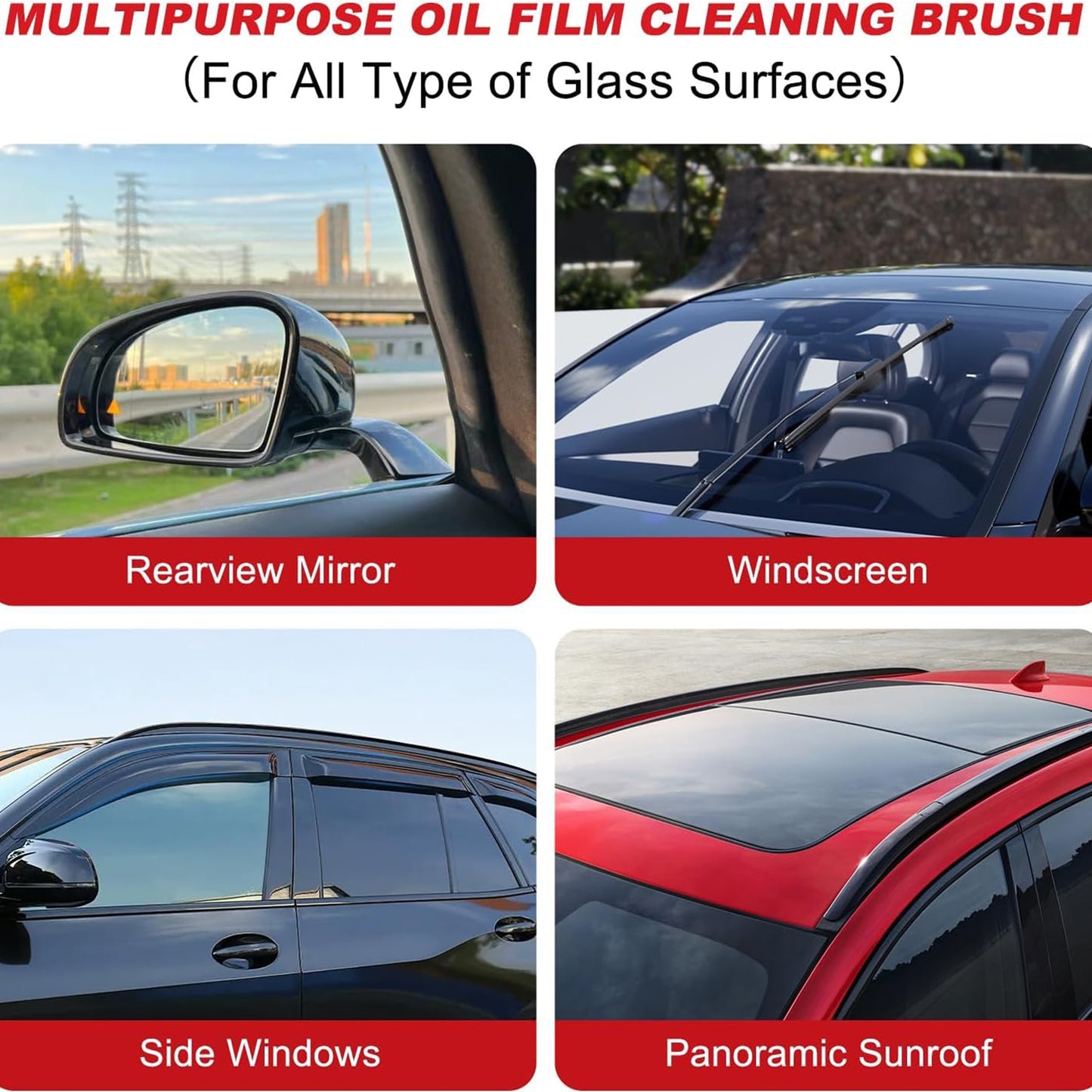 2-in-1 Car Glass Cleaner Brush with Foam Head and Storage Case - Happy Price - Image 6