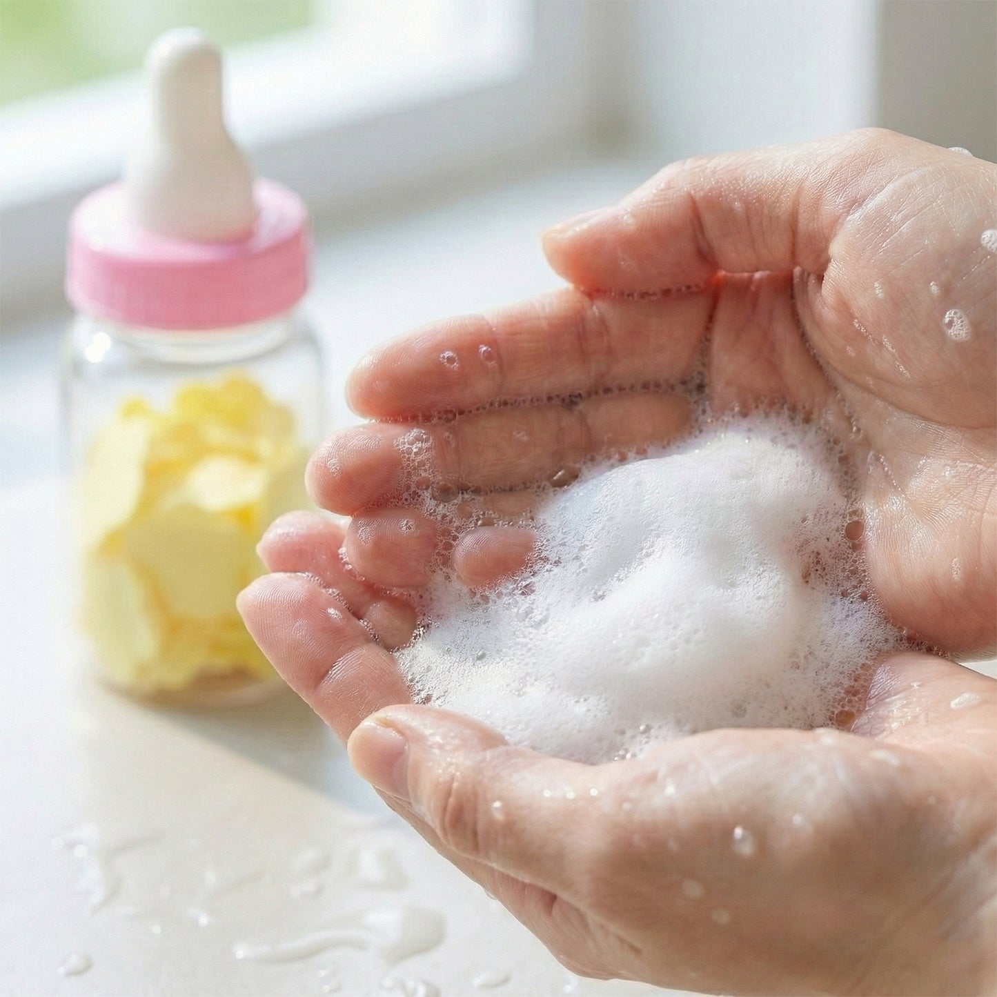 Portable Hand Wash Soap Paper Sheets in Baby Bottle Case - 1 Set - Happy Price - Image 3