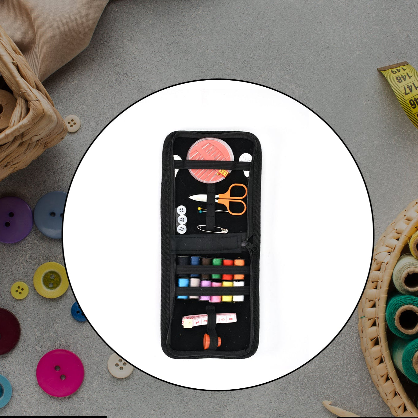 a 33pc Purse Sewing Set For Carrying Various Sewing Items And Stuffs In It. - Happy Price - Image 1