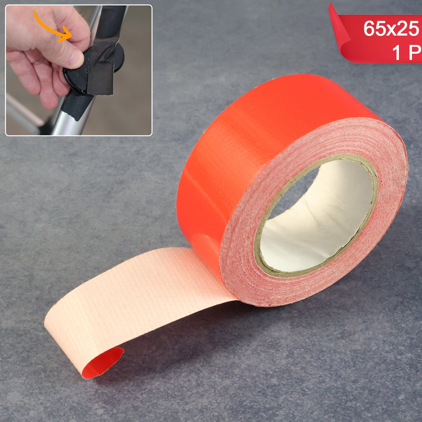 Heavy-Duty Repair Tape - Strong Adhesive, Waterproof, 65x25 mm, 1 Pc - Happy Price - Image 1