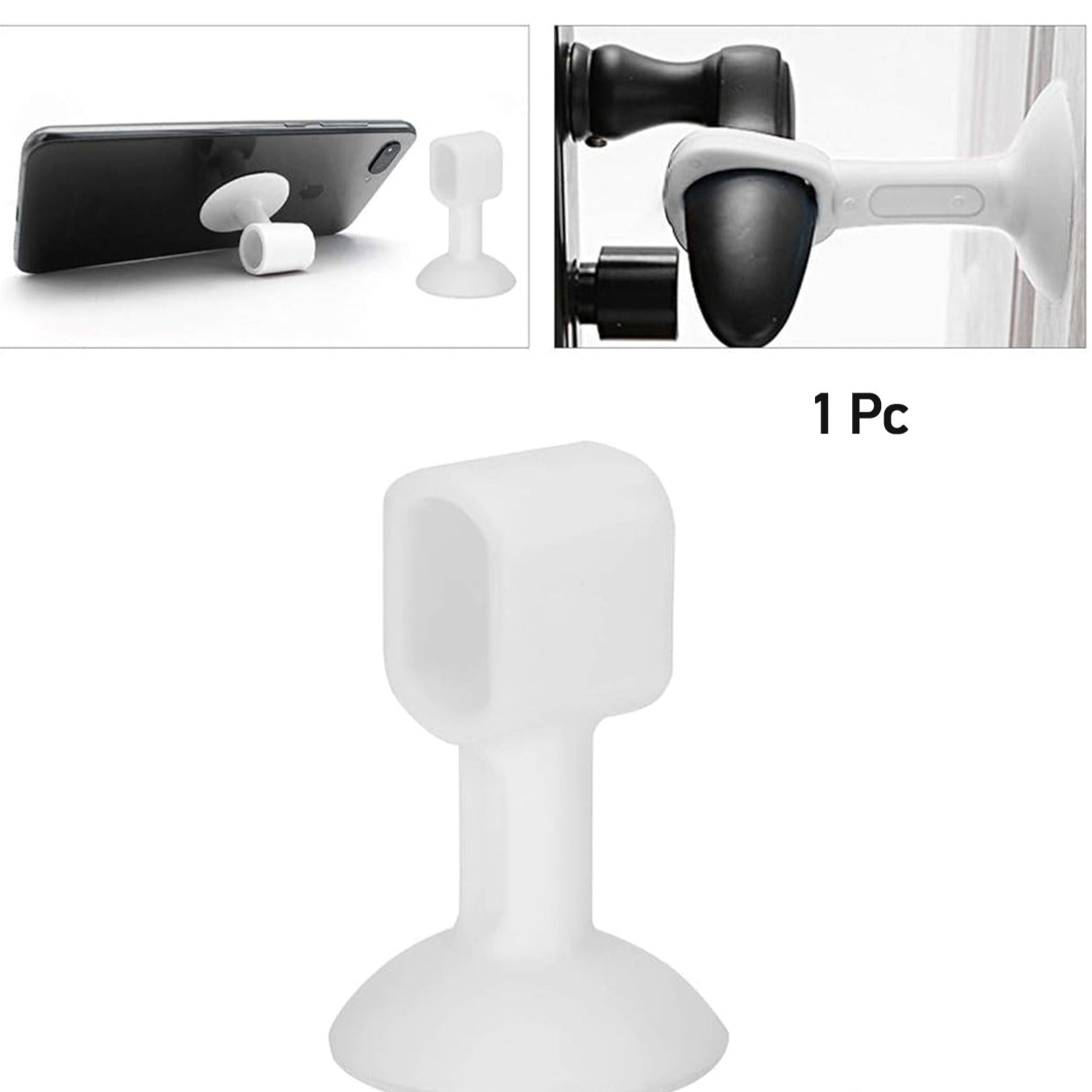 Self-sucking Silicone Door Stopper (1 Pc  Mix Color) - Happy Price - Image 1
