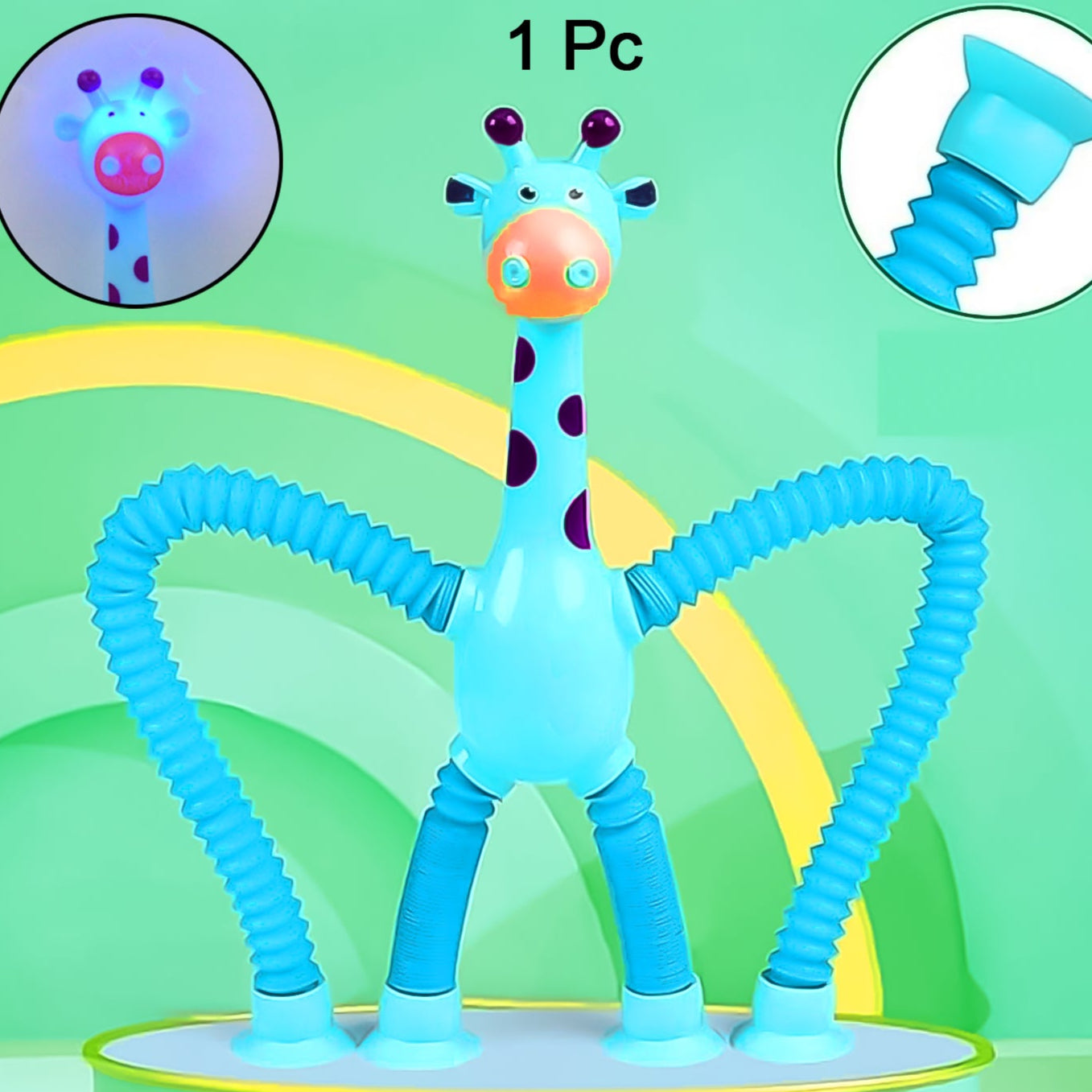 Led Giraffe Telescopic Suction Cup Toys (1 Pc) - Happy Price - Image 1