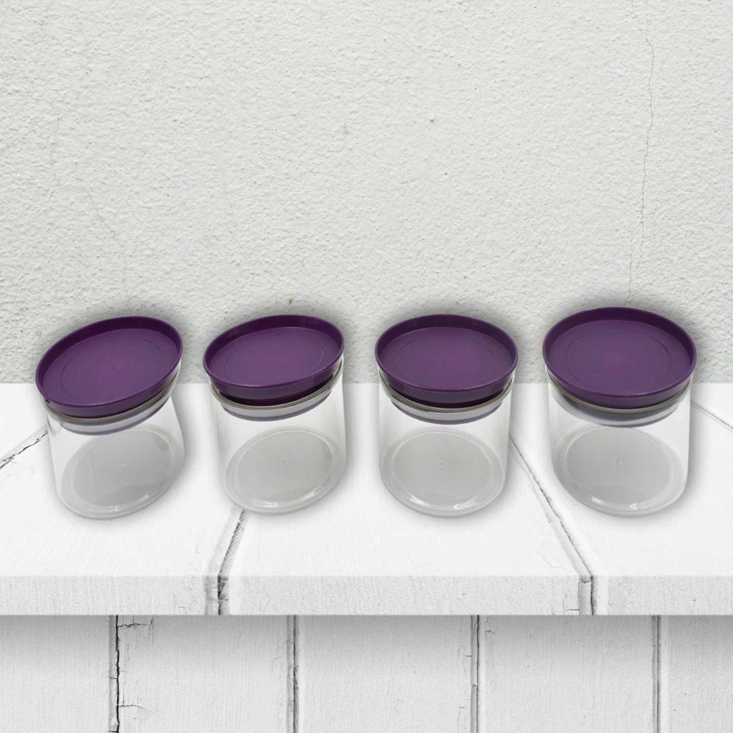 Airtight Plastic 4 Pc Storage Container Set With Tray Dry Fruit Plastic Storage Container Tray Set With Lid  Serving Tray For Kitchen - Happy Price - Image 4