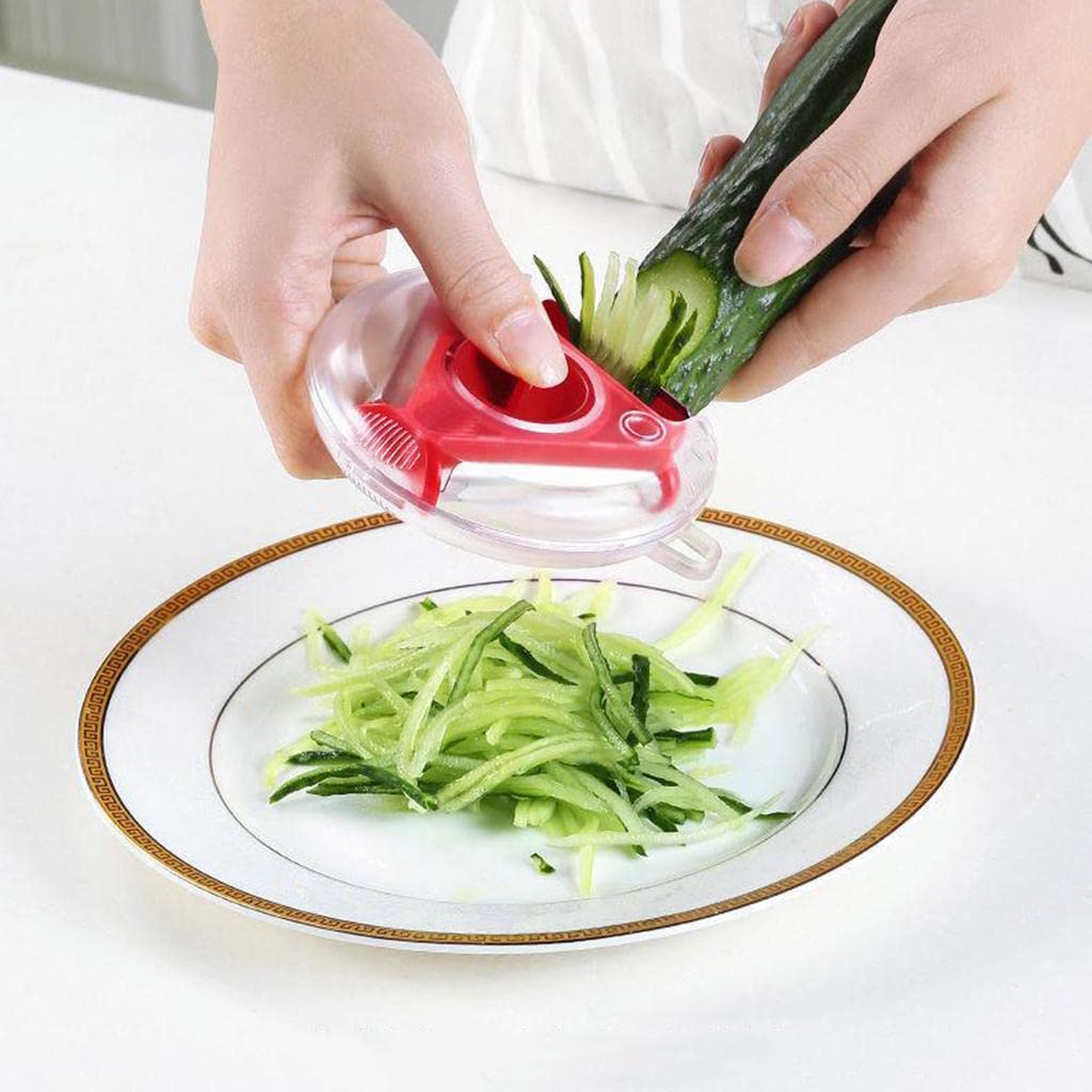 3-in-1 Rotary Vegetable Peeler, Slicer & Cutter - Stainless Steel Blades - Happy Price - Image 3