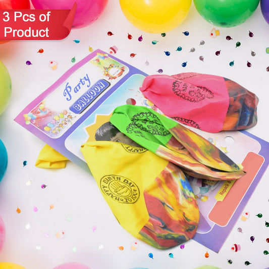 Big Size Balloons Kinds Of Rainbow Party Latex Balloons For Birthdayanniversaryvalentinesweddingengagement Party Decoration Multicolor (3 Pcs Set - Happy Price - Image 1