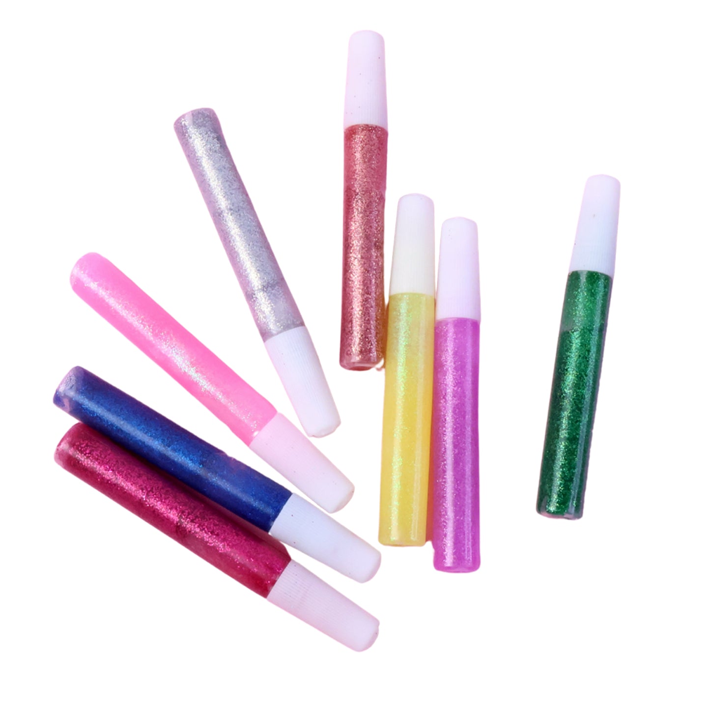 8 Pc Glitter Glue Pen Set - 10ml Each, Multi-Color Craft Adhesive for Kids & Art Projects - Happy Price - Image 5