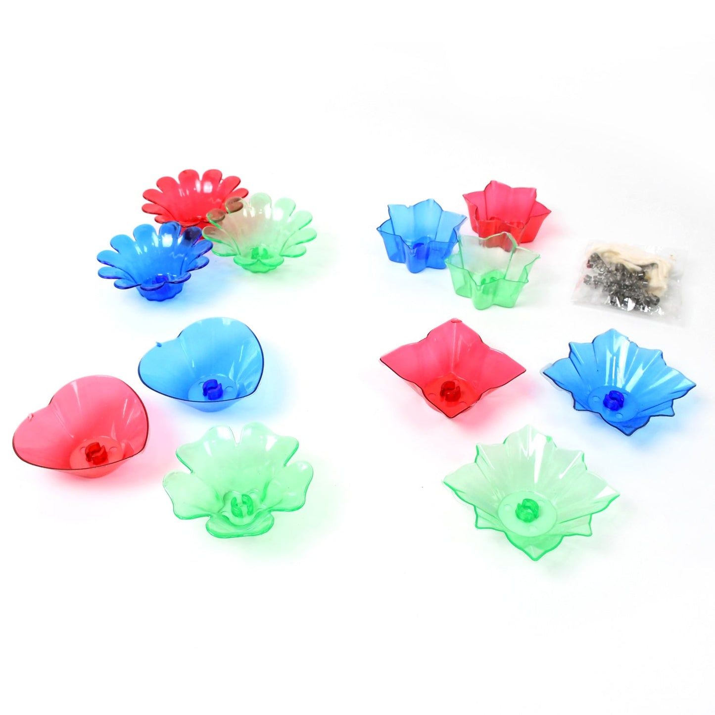 Colourful Reflection Diya Set - 12 Pcs Plastic Candle Holders - Happy Price - Image 5