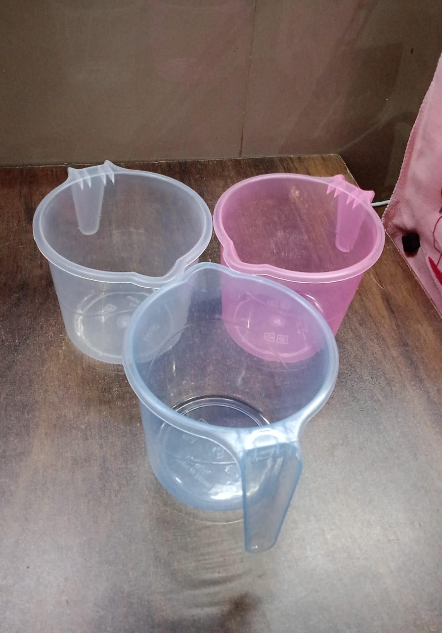 Plastic Round Transparent Bath Water Mug (1 Pc  1200 Ml  Mix Color) - Happy Price - Image 7