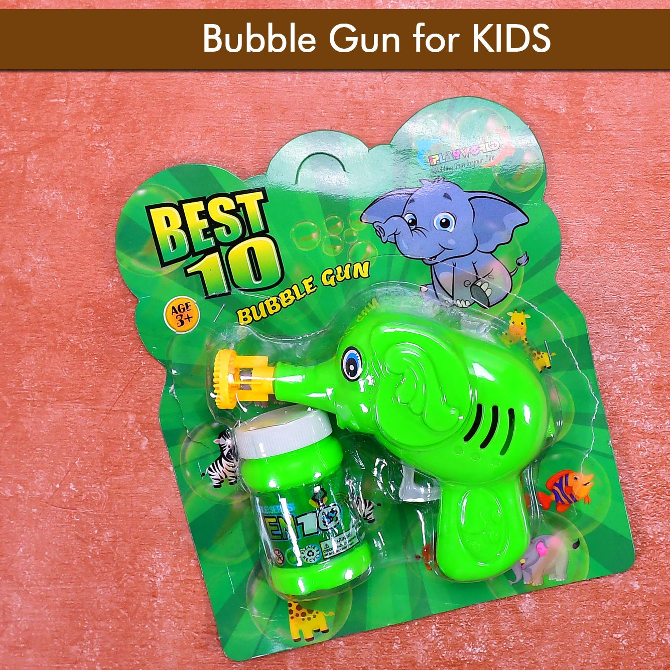 Bubble Gun Elephant Hand Pressing Bubble Gun Toy For Kids Bubble Liquid Bottle With Fun Loading - Happy Price - Image 1