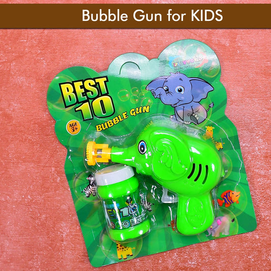 Bubble Gun Elephant Hand Pressing Bubble Gun Toy For Kids Bubble Liquid Bottle With Fun Loading - Happy Price - Image 1