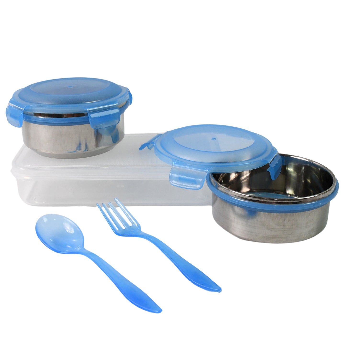 Sumo Lunch Box With Lunch Bag Plastic Lunch Box  Plastic Spoon Fork (2 Pc Set  With Lunch Box) - Happy Price - Image 4