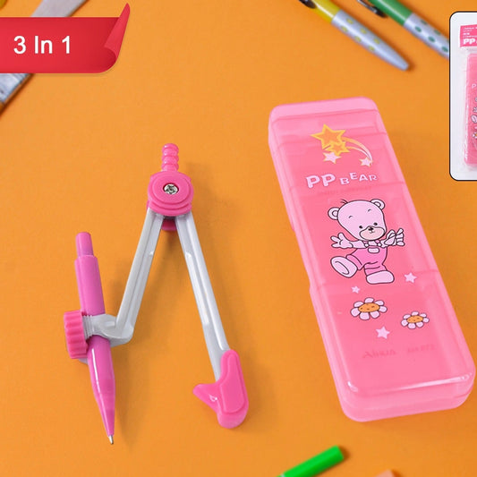 Geometry Compass Set For Kids (3 In 1  1 Set) - Happy Price - Image 1
