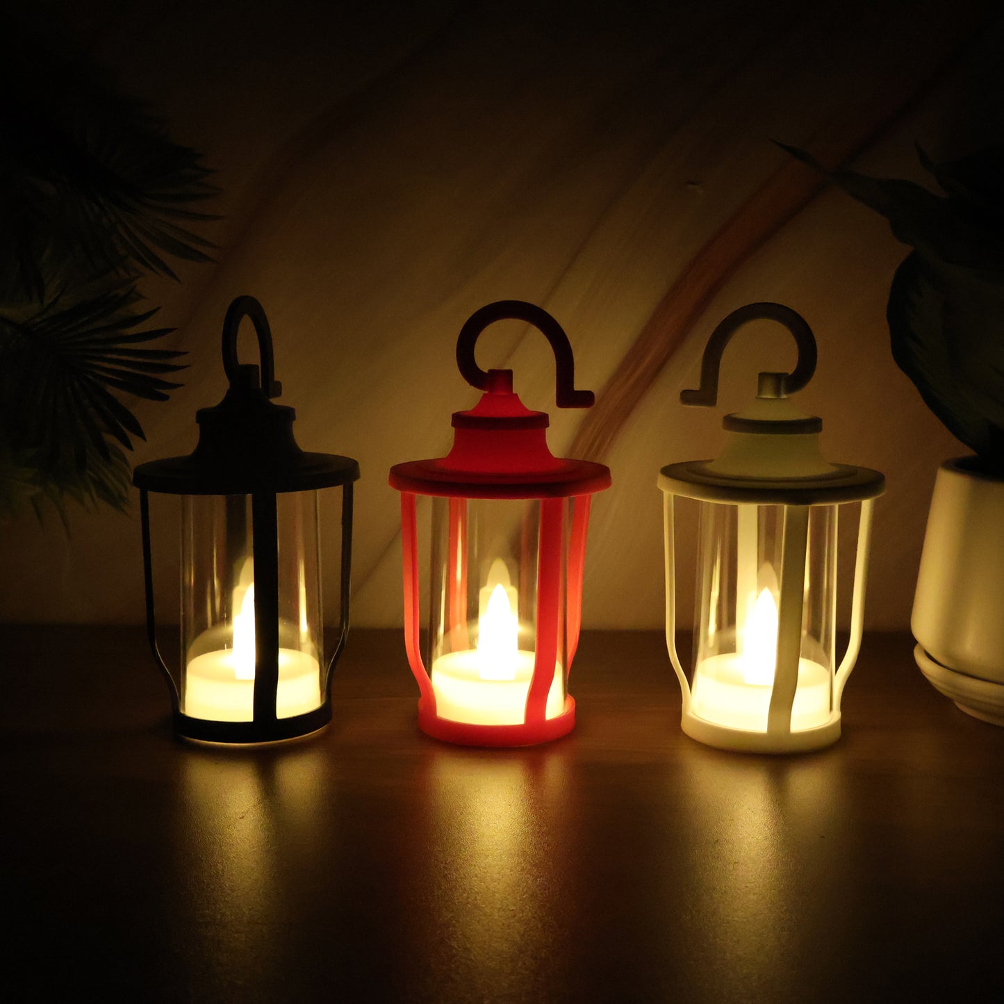 Set of 12 LED Lantern Flameless Candles with Hook - Warm Flickering Light - Happy Price - Image 6