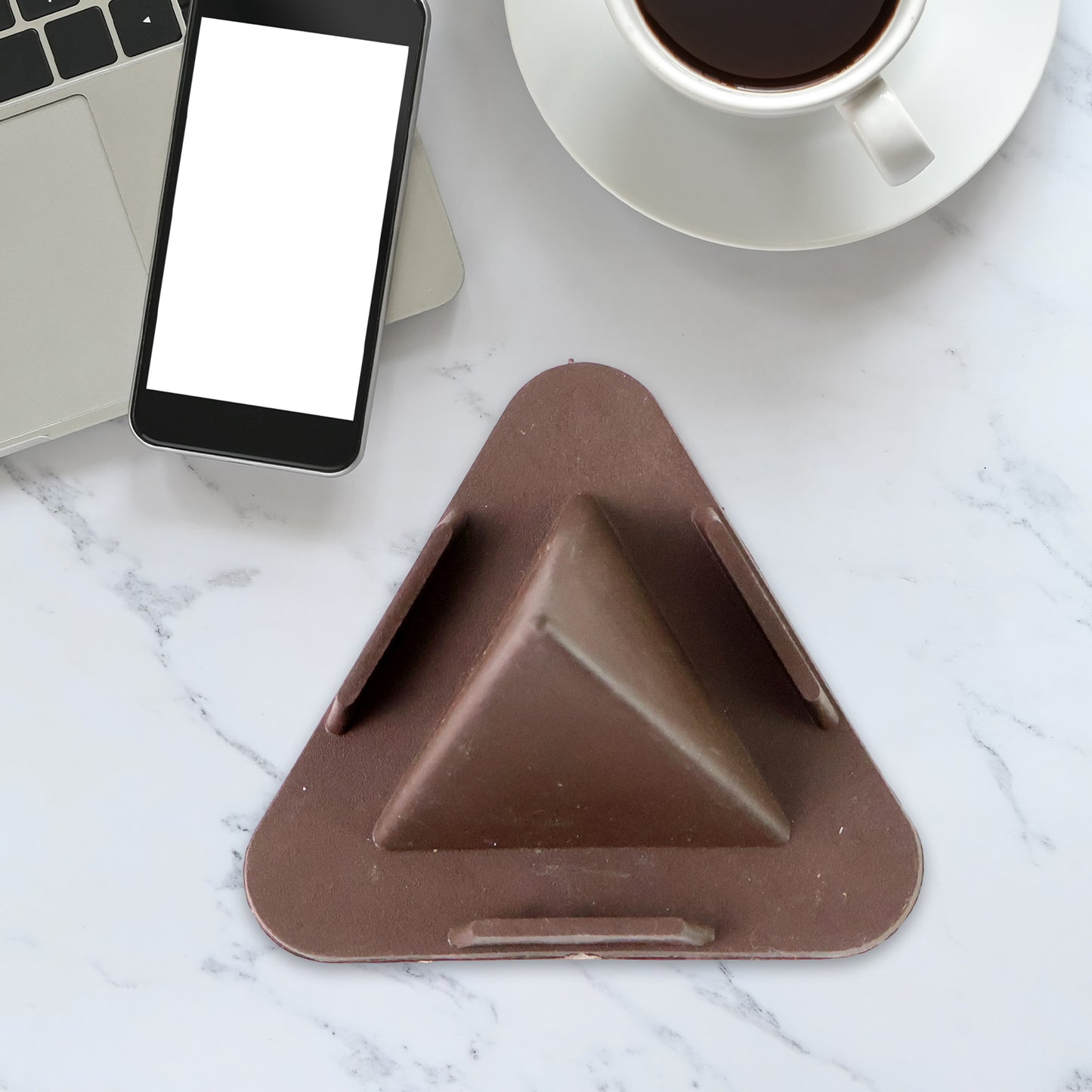 Pyramid Brown Mobile Stand with 3 Viewing Angles - Happy Price - Image 5