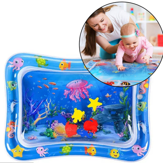 Baby Water Mat Inflatable Baby Play Mat Activity Center For Infant Baby Toys 3 To 15 Months Baby Gifts For Boys Girls(Assorted Design) - Happy Price - Image 1