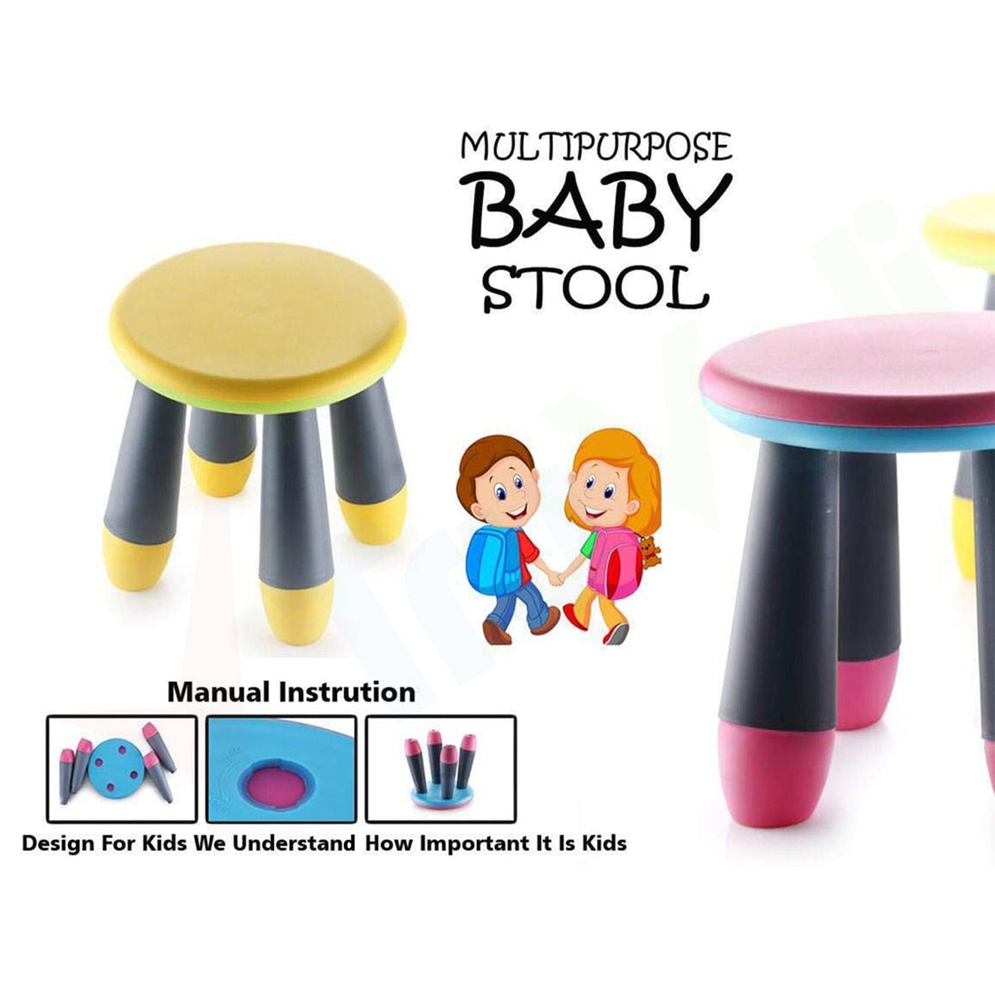 Foldable Baby Stool Used In All Kinds Of Places Specially Made For Kids And Childrens Etc. - Happy Price - Image 5