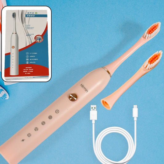 Electric Toothbrush For Adults And Teens Electric Toothbrush Deep Cleansing Toothbrush With Extra Brush Heads - Happy Price - Image 1