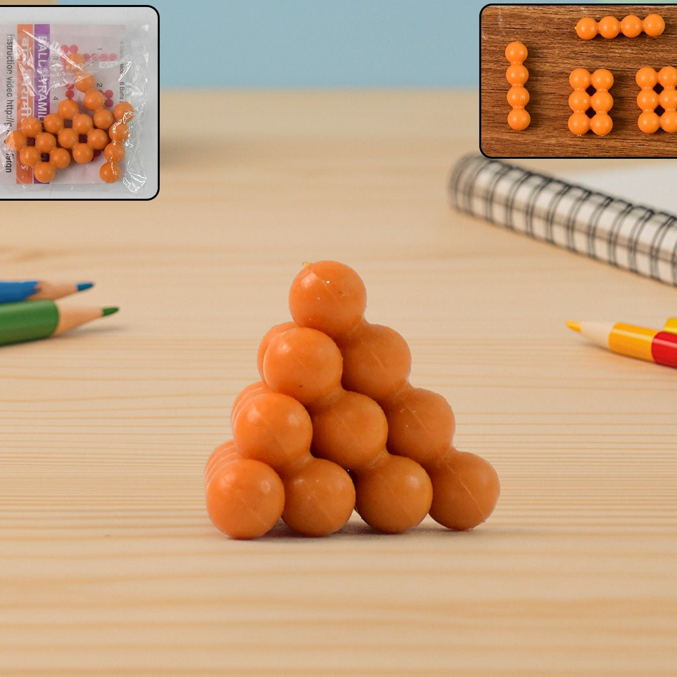 Ball Pyramid Toy  3d Puzzle Building Brain Teaser Toy - Happy Price - Image 1