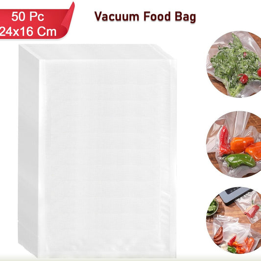 50 Pcs Vacuum Sealer Bags 24x16 cm for Food Storage, Freezer & Sous-Vide - Happy Price - Image 1