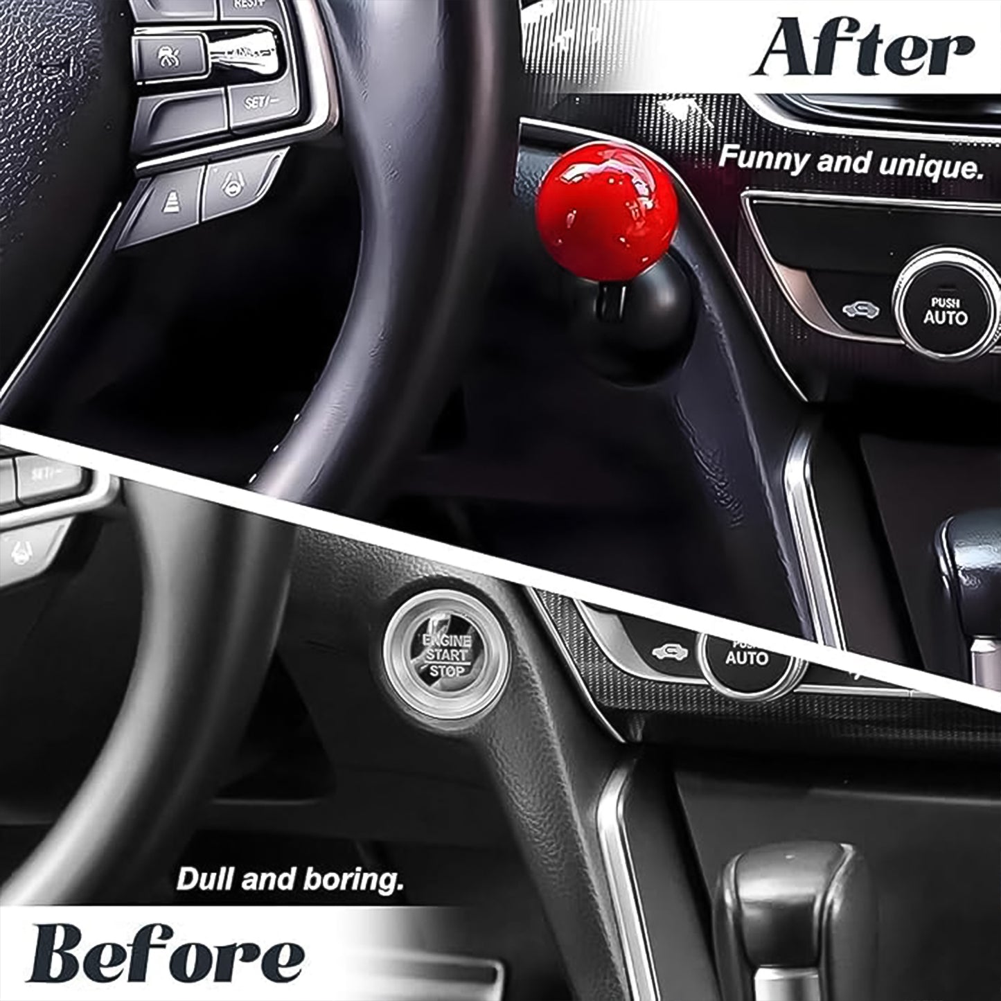 Car Push Start Button Rocker  Cover Ball Design (1 Pc) - Happy Price - Image 4