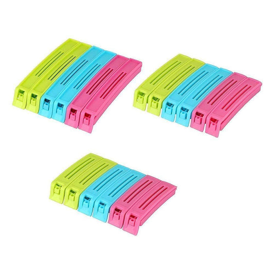 105 Plastic Snack Bag Clip Sealer Set (18 Pcs Multicolour) - Happy Price - Image 1