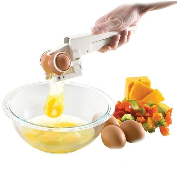 Plastic Handheld Egg Cracker With Separator - Happy Price - Image 1