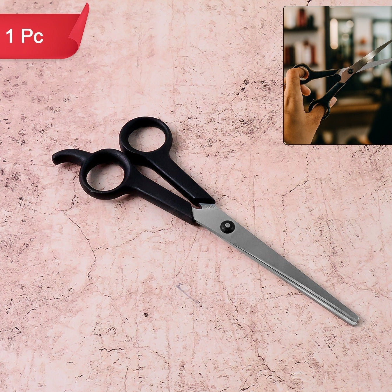 Professional Stainless Steel Hair Cutting Scissors - 1 Pc - Happy Price - Image 1