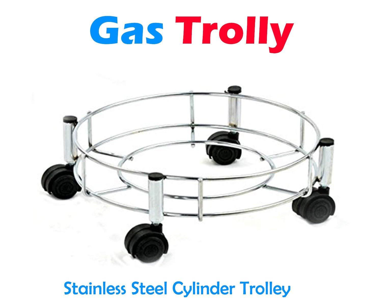 Stainless Steel Gas Cylinder Trolley - Happy Price - Image 2