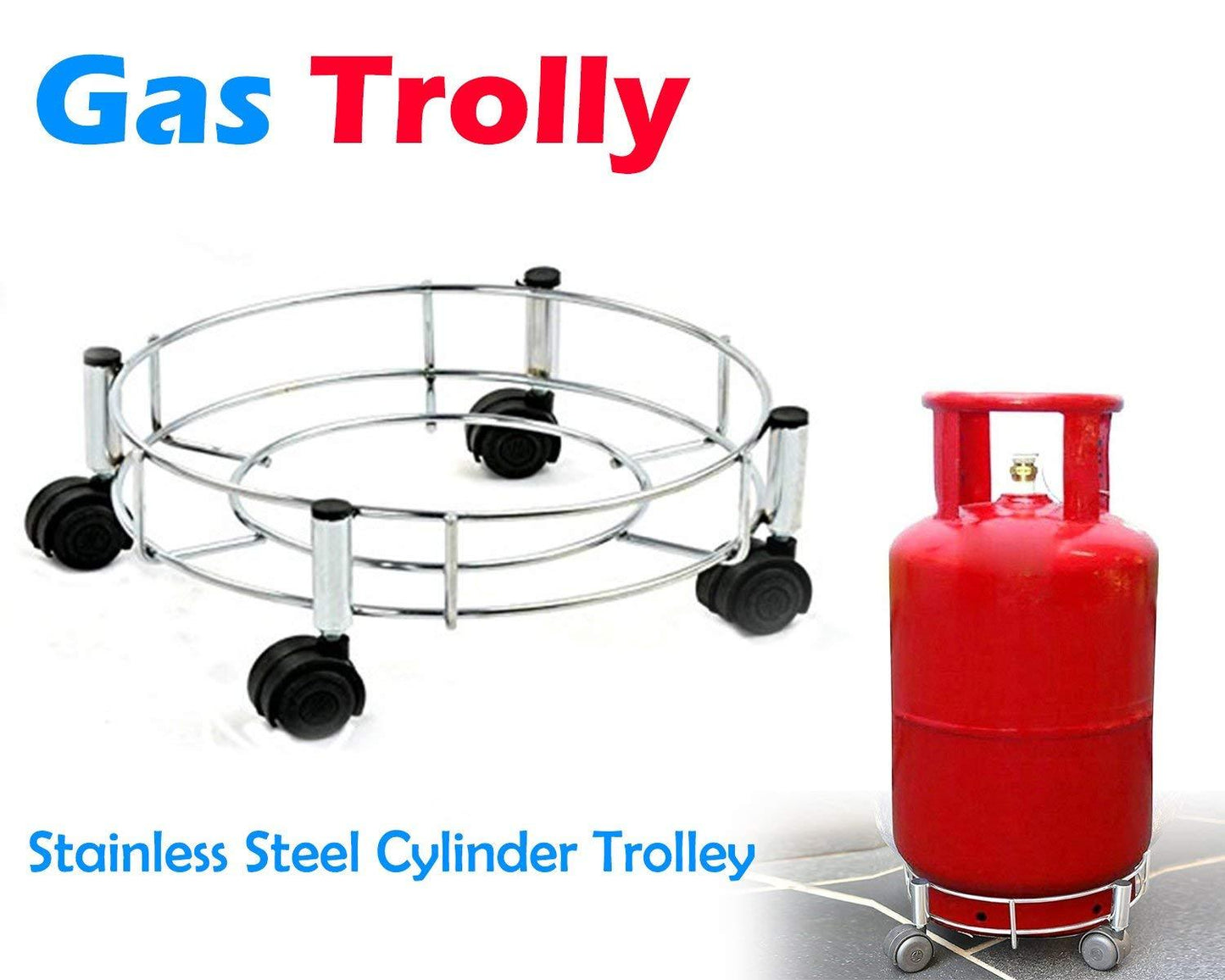 Stainless Steel Gas Cylinder Trolley - Happy Price - Image 3