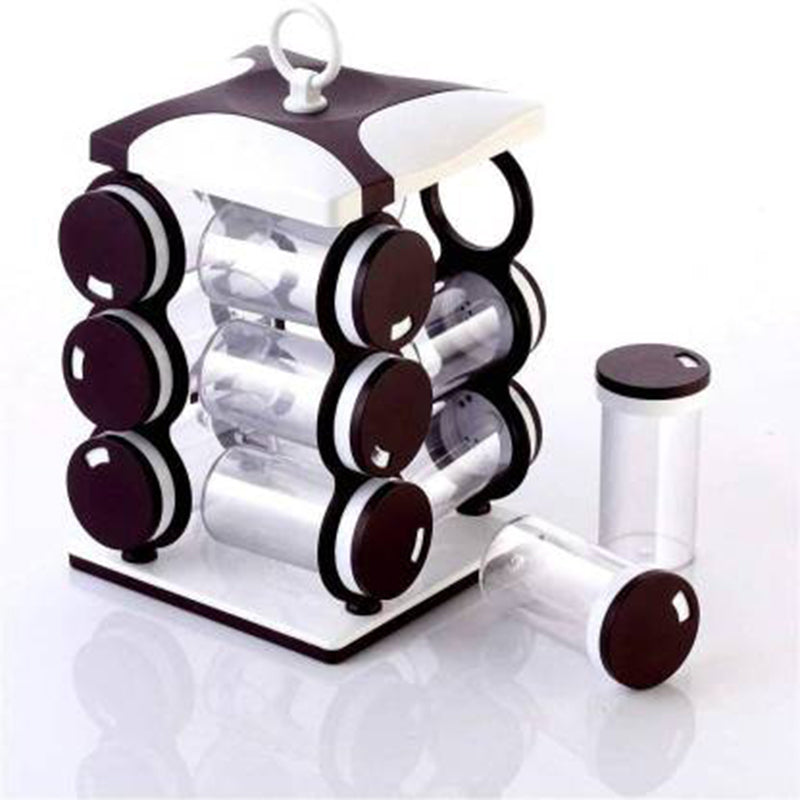2036 Spice Jar Set - Food Grade Plastic 12pcs Spice Jar (Brown Box) - Happy Price - Image 4