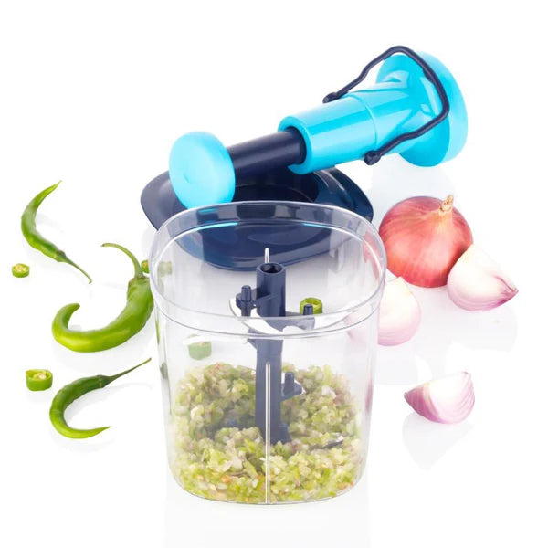 6 Blades Manual Hand-press Vegetable Chopper (1100 Ml) - Happy Price - Image 6