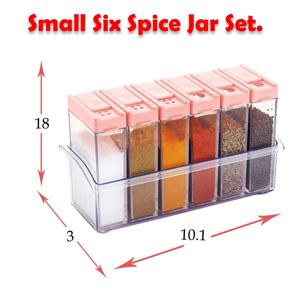 Plastic Spice Jars (6 Pcs 14x22x8cm Multicolour) - Happy Price - Image 6
