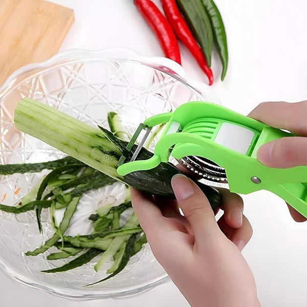 2-in-1 Multipurpose Handheld Vegetable Cutter - Happy Price - Image 2