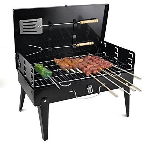 Stainless Steel Briefcase Style Barbecue Grill Toaster (Medium Black) - Happy Price - Image 1